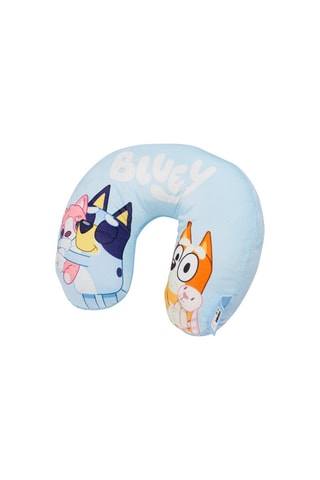 Almofada de viagem Bluey - Azul e laranja - 30 x 30 cm