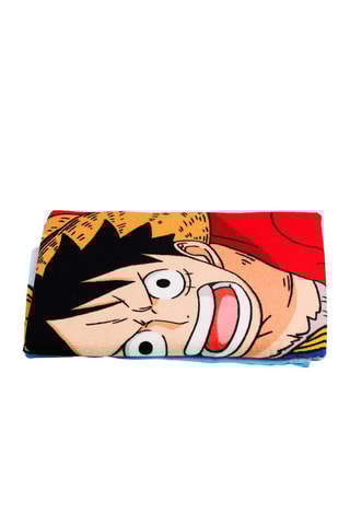 Toalha de praia Monkey D. Luffy One Piece - Azul e vermelho - 70 x 140 cm