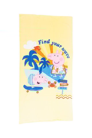 Toalha de praia Peppa Pig - Laranja e rosa - 70 x 140 cm