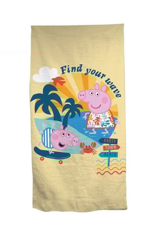 Toalha de praia Peppa Pig - Laranja e rosa - 70 x 140 cm