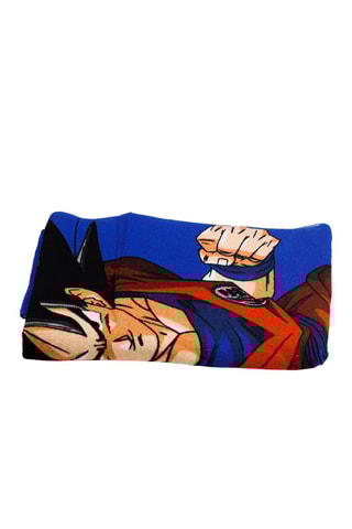 Toalha de praia Son Gôku e Vegeta Dragon Ball Super - Azul e laranja - 70 x 140 cm