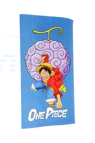 Toalha de praia Monkey D. Luffy One Piece - Azul - 70 x 140 cm