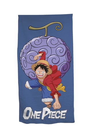 Toalha de praia Monkey D. Luffy One Piece - Azul - 70 x 140 cm