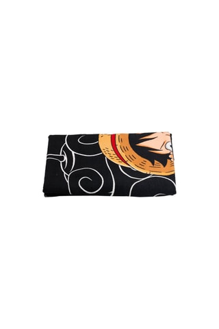 Toalha de praia Monkey D. Luffy One Piece - Preto e laranja - 70 x 140 cm