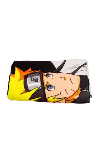 Toalha de praia Naruto e Sasuke Uchiwa Naruto - Preto e amarelo - 70 x 140 cm