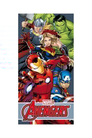 Toalha de praia Os Vingadores Marvel - Vermelho e azul - 70 x 140 cm