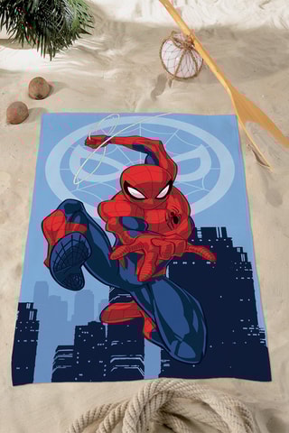 Toalha de praia Homem-aranha Os Vingadores Marvel - Vermelho e azul - 70 x 140 cm