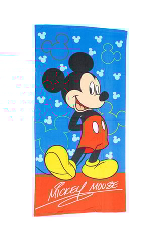 Toalha de praia Mickey Disney - Azul e vermelho - 70 x 140 cm