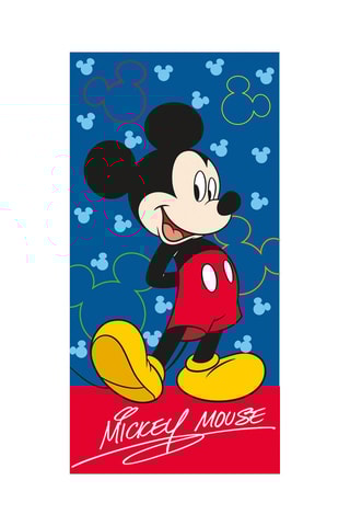Toalha de praia Mickey Disney - Azul e vermelho - 70 x 140 cm
