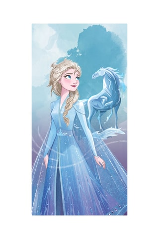 Toalha de praia Elsa Frozen Disney - Azul - 70 x 140 cm