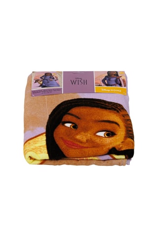 Toalha de praia Wish: Wish: O poder dos desejos Disney - Azul-celeste e amarelo - 70 x 140 cm
