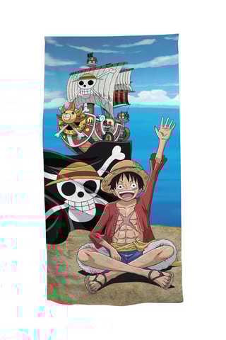Toalha de praia One Piece - Azul e vermelho - 70 x 140 cm