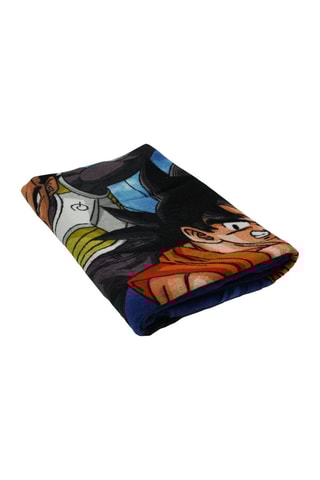Toalha de praia Son Gôku e Vegeta Dragon Ball Super - Azul e laranja - 70 x 140 cm