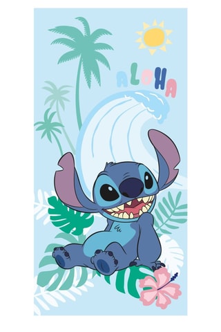 Toalha de praia Stitch Lilo e Stitch Disney - Azul - 70 x 140 cm