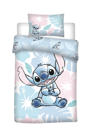 Conjunto de edredão reversível Stitch Lilo & Stitch Disney Plaid - Branco