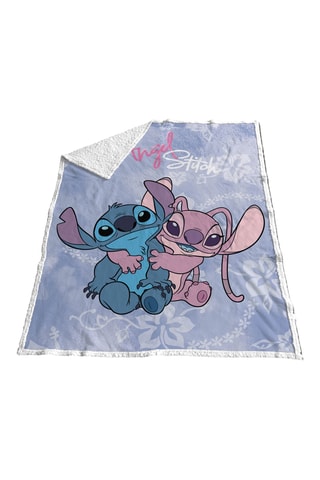Manta Stitch e Angel Lilo & Stitch Disney - Malva - 130 x 170 cm