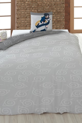 Conjunto de edredão reversível Naruto Shippuden - Branco