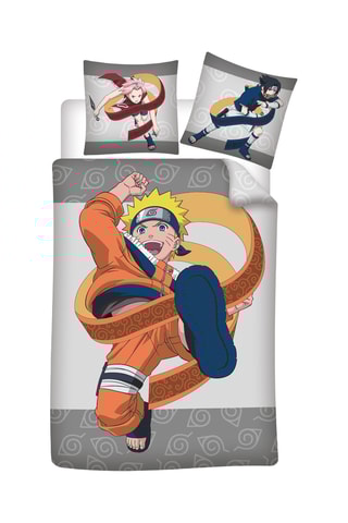 Conjunto de edredão reversível Naruto Shippuden - Branco