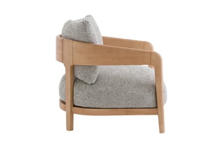 Fauteuil Magalena - Naturel et gris texturé