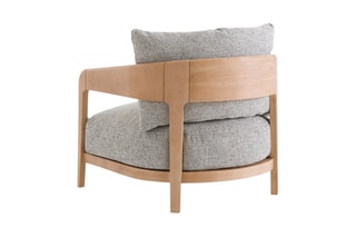 Fauteuil Magalena - Naturel et gris texturé