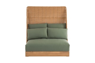 Canapé de jardin Tressa - Beige et vert