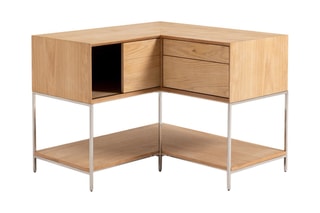 Module de rangement en chêne Zaim - Naturel