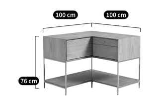 Module de rangement en chêne Zaim - Naturel