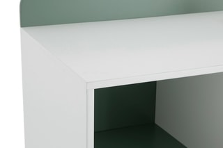 Armoire enfant Simoni - Blanc et vert clair grisé