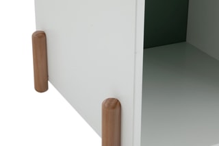 Armoire enfant Simoni - Blanc et vert clair grisé