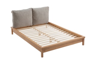 Lit avec sommier Gabin - 140 x 190 cm - Naturel