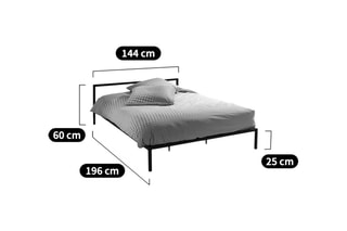 Lit Jovien - 140 x 190 cm - Noir