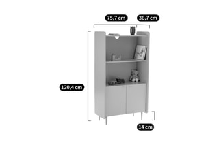 Étagère de rangement enfant Zag - Vert tilleul