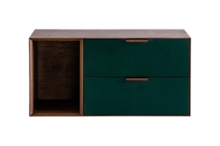 Caisson niche avec tiroirs Aldon - Vert cèdre foncé
