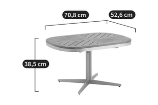 Table basse de jardin en teck Maestrale - Sable