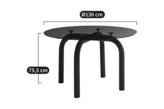 Ronde Tafel Polly - 4-Delig Bestek - Zwart