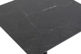 Table bistrot Beldixe - 2 couverts - Marbre noir
