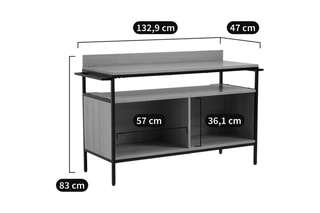 Meuble sous double vasque Volga - Naturel