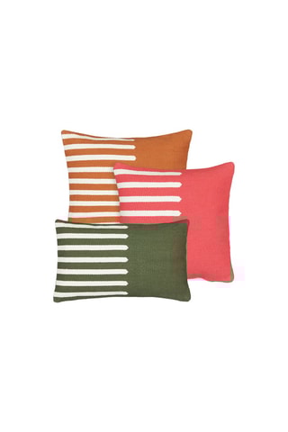 3 capas de almofadas - Vermelho e laranja