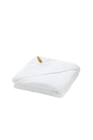 Capa de banho em algodão biológico - Branco - 70 x 70 cm