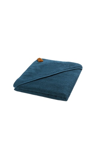 Capa de banho em algodão biológico - Azul - 70 x 70 cm