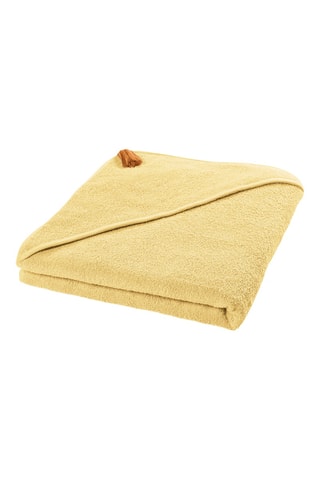 Capa de banho em algodão biológico - Amarelo - 70 x 70 cm
