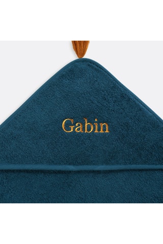 Capa de banho em algodão biológico - Azul-marinho - 70 x 70 cm