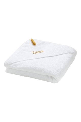 Capa de banho em algodão biológico - Branco - 70 x 70 cm
