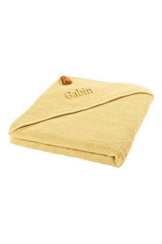 Capa de banho em algodão biológico - Amarelo - 70 x 70 cm