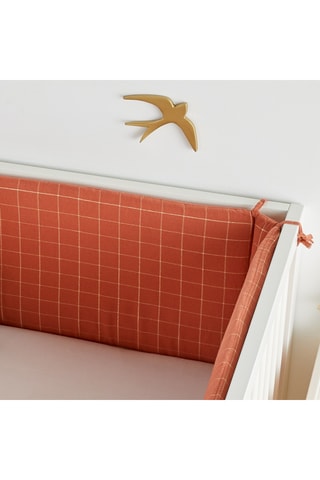 Proteção de cama - Vermelho-tijolo - 180 x 40/360 x 40 cm