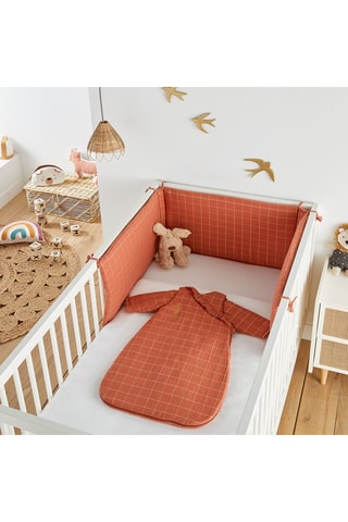 Proteção de cama - Vermelho-tijolo - 180 x 40/360 x 40 cm