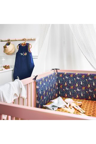 Proteção de cama - Azul-marinho - 180 x 40/360 x 40 cm