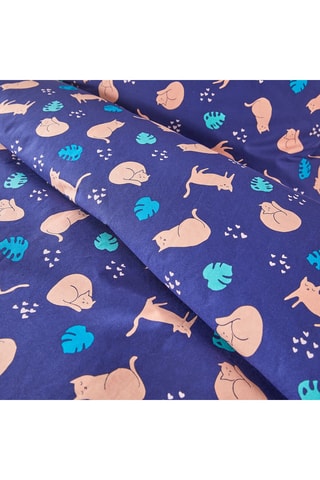 Conjunto de edredão em algodão 57 fios/cm² - Azul-marinho