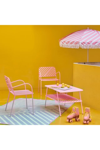 Vloerkleed - Blauw en Wit