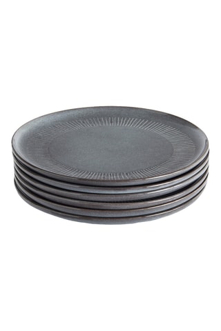 6 pratos em grés - 21,4 cm